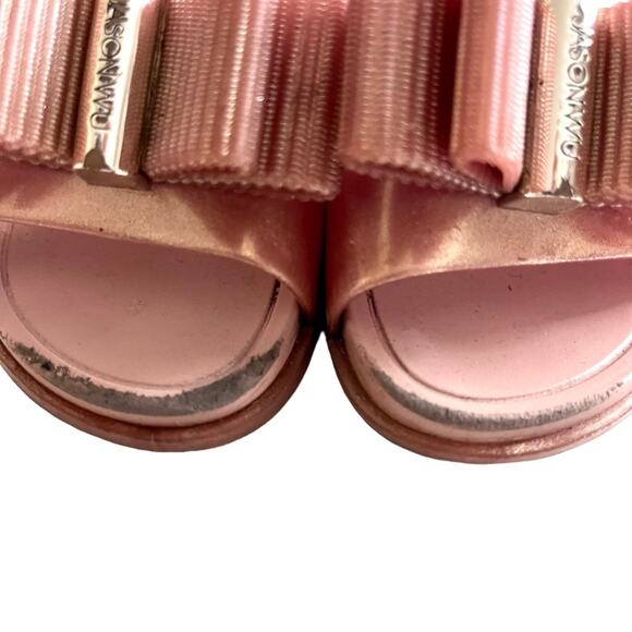 Mini Melissa Jason Wu Beach Slide Sandal Gold Metallic Pink size 6 - Picture 6 of 7